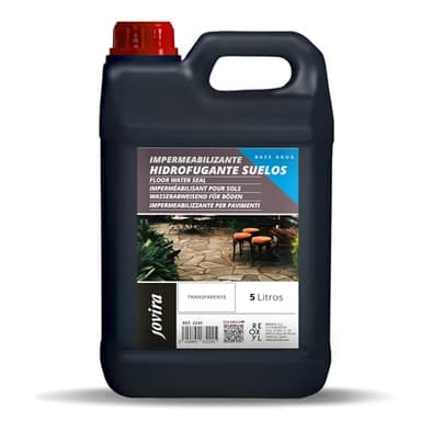 JOVIRA PINTURAS Impermeabilizzante Trasparente pavimenti 5 L | Impermeabilizzazione Invisibile, Nessuna Generazione di Film, Protezione Totale su Facciate, Cemento, Terrazze, Tetti (5 Litres) B-08