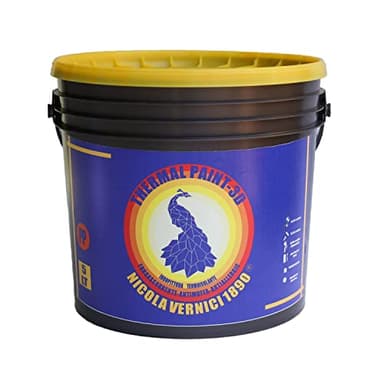 NICOLA VERNICI Thermal Paint Pittura Termica ad Acqua 5lt - Termoisolante, Fonoassorbente, Anticondensa, Antiallergica e Antimuffa, Made in Italy - Bianco