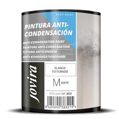 JOVIRA PINTURAS Pittura per interni termica 750 ml | antimuffa, anticondensa, (750 ml, Bianco). D-43