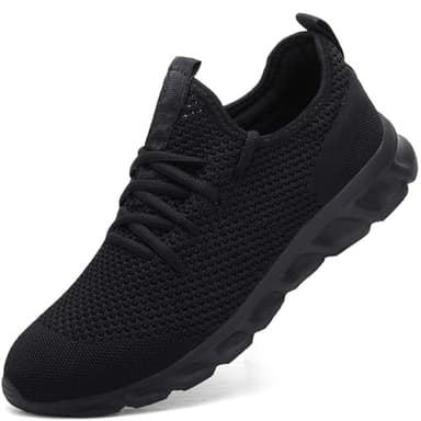Damyuan - Scarpe da corsa da uomo, per il tempo libero e lo sport all’aperto, leggere e traspiranti, A nero, 45 EU
