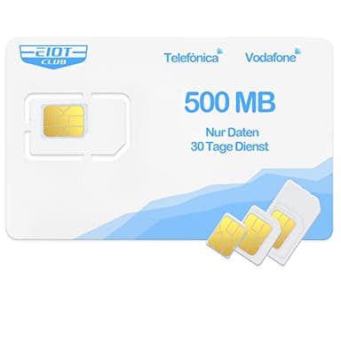 EIOTCLUB SIM Prepagata Senza Contratto, Carta SIM Compatibile con Rete Vodafone & Wind, solo Dati, per LTE Telecamera & Fotocamera Caccia & Localizzatore GPS (Blu)
