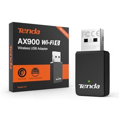 Tenda AX900 Adattatore USB Chiavetta Wi-Fi 6 per PC fisso, Dual Band 5/2.4 Ghz, Soft-AP, MU-MIMO, WPA2, Windows 7/10/11, U11