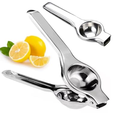 PARENCE.- Spremiagrumi manuale in metallo - Spremiagrumi in argento solido per limoni e agrumi - Facile da usare e da pulire - Cottura confortevole - Succhi freschi fatti in casa