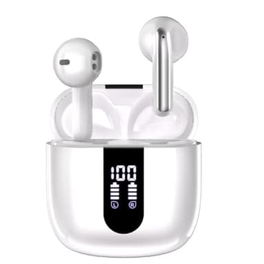 Cuffie Bluetooth, Auricolari Bluetooth 5.4 In Ear Stereo con 4 Microfono ENC, 60 Ore Cuffiette Wireless Cancellazione Rumore, IP5 Auricolare per iPhone e Androide, Earbuds Usb C Sportive per PC TV