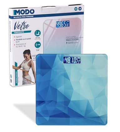 IPEA Bilancia Pesa Persone Digitale Ultra Sottile - Tecnologia STEP ON - Massima Precisione Peso - Design Elegante - Bilancia in Vetro Temperato con Display misurazione precisa 0,1 KG - Max 180Kg