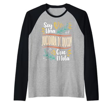 Una Jugadora de Rugby Que Mola Regalos Originales Rugby Maglia con Maniche Raglan