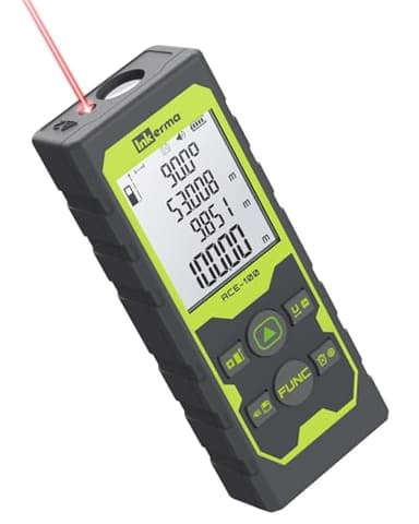 Metro Laser, Inkerma Misuratore Laser, 328Ft/100M Misuratore di Distanza Laser con Sensore Angolare,Ft/In/M, Modalità Distanza/Area/Volume/Pitagorica, Batteria Inclusa