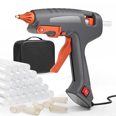 Pistola Colla a Caldo, Pistola caldo colla 200W Professionale, 60s Riscaldamento Rapido, On/Off, con 30pcs 11x150 mm Colla Stick e Borsetta, Adatta per DIY, Uso Domestico, regalo natale, albero natale