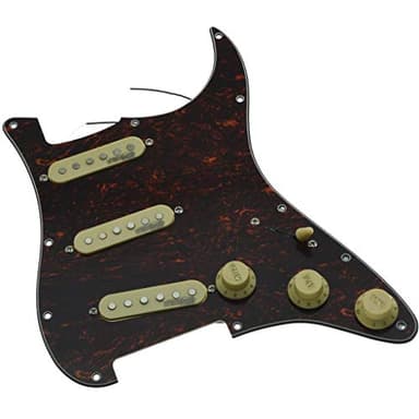 Dopro - Battipenna per chitarra caricato con pickup Wilkinson precablato ST per FD Strat Stratocaster, realizzato in USA/Messico, colore tartaruga rossa