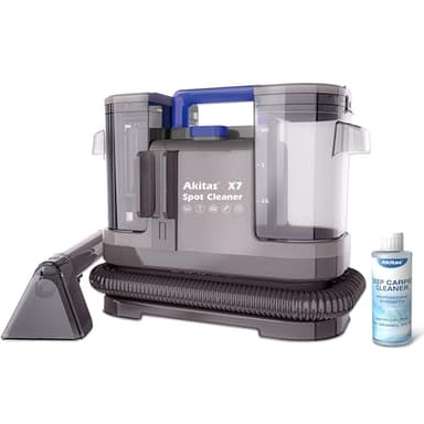 Akitas X7 600W Lavatappeti e Divani Lava e Asciuga, 14kPa Potente Aspirazione, Lava Tappezzeria per Auto, Moquette, Materassi, Serbatoio Doppio, Spazzola Autopulente