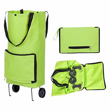 Vincente Carrello della Spesa 2 in 1 con Ruote - Borsa Trolley Impermeabile Cerniera per Donna e Uomo Cucina