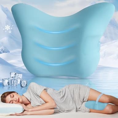 Ainiv Cuscino pe Ortopediche per Traversine, Cuscino Per Gambe Ortopedico In Memory Foam, Cuscino per Gambe e Ginocchia, Alibrato Per Dormire Sul Fianco (Blu)
