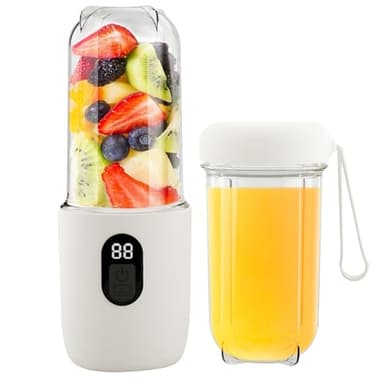 Frullatore portatile da 500 ml, frullatore frullatore per frullato, mixer mini mixer con display a LED, ricaricabile, batteria da 1500 mAh, per palestra, ufficio, campeggio, viaggi