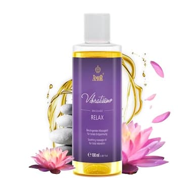 Vibratissimo “Relax” olio da massaggio lenitivo per il rilassamento, 100 ml