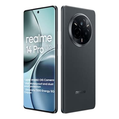 realme 14 Pro 5G Smartphone 12+512GB,Fotocamera 50MP IMX882 OIS,processore Dimensity 7300,Display Curvo Vision 120Hz 6,77'',Batteria Titan 5260mAh,Nero