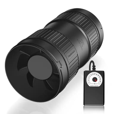 FanGoFast Estrattore Aria 100 mm, 221m³/h Ventola Aspirazione Regolabile con Controllore di Velocità Variabile per Bagno Cucina Garage Tenda Serra