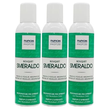 Profumatori per Ambienti con Neutralizza Odori, Disponibile in Varie Profumazioni, 250ml (3 Unità, Bouquet Smeraldo)