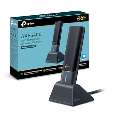 TP-Link Archer TXE70UH Chiavetta Wi-Fi 6E 5400Mbps, WiFi USB, Antenne Ad Alto Guadagno, USB 3.0, WPA3, OFDMA, MU-MIMO, Beamforming, Chiavetta WiFi per PC Fisso, Scheda di Rete WiFi, Windows 11/10