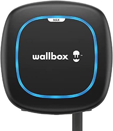 Wallbox Pulsar Max Caricatore per Veicoli Elettrici, Potenza di Carico Fino a 7,4 kW, Connettore Tipo 2, Cavo da 5 Metri, con Wi-Fi, Bluetooth, OCPP, Facile Installazione, Interno o Esterno, Nero