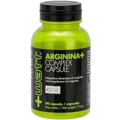 Arginina+ Complex Capsule -Favorisce la Produzione di Ossido Nitrico e Rafforza il Supporto Muscolare. GLUTEN FREE - Formato: 90 Capsule