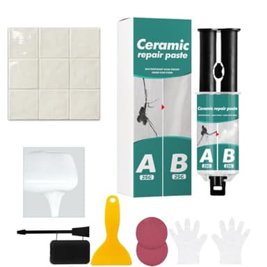 Kit Di Riparazione Vasca Da Bagno Bianco, Riparazione Piattos Doccia, Kit Di Riparazione Crepe Vasca Da Bagno, Bagno Crepa Foro Riparazione Graffi, Doccia Ceramica E Smalto Per Crepe, Graffi, Fori