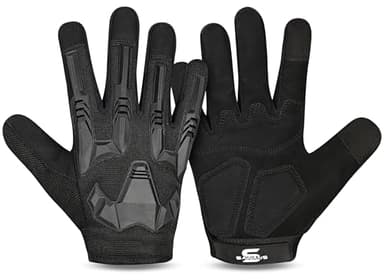 SAWANS Guanti a dita intere, per moto, touch screen, equitazione, ciclismo, ciclismo, caccia, escursionismo, lavoro, arrampicata, campeggio, guida (nero, XL)
