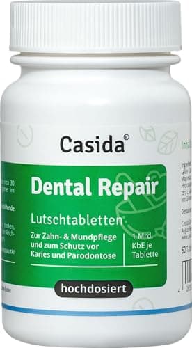 Casida® Pastiglie Dentali "Dental Repair" - per una flora orale sana - protezione da carie, parodontosi e infiammazioni gengivali - minimo 1 miliardo di CFU - 60 pezzi