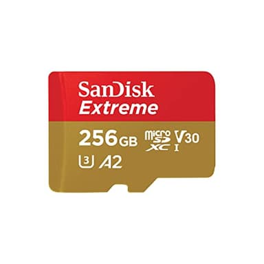 SanDisk Extreme 256GB scheda microSDXC + RescuePro Deluxe, Micro SD fino a 190 MB/s, + adattatore SD, con prestazioni app A2, UHS-I, Class 10, U3, V30