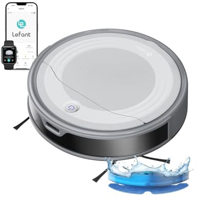 LEFANT M310 Ultra Robot Lavapavimenti 3-in-1, 6000Pa, 170 Minuti, Navigazione laser ToF, Anti-groviglio, Ideale per peli di animali, capelli e pavimenti duri, WiFi/App/Alexa, Grigio