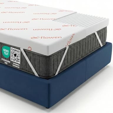 Topper Singolo 80x190 in Foam per Materasso Correttore Alto 6 cm con Rivestimento Sfoderabile e Lavabile Futon Top per Letto e Divano Letto per Massimo Comfort e Sonno Migliore