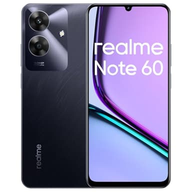 realme Note 60 Smartphone Android 14, 4G Telefono Cellulare Dual SIM, 90Hz Display LCD da 6.74", 3GB RAM 64GB ROM, Batteria da 5000 mAh, 32MP Fotocamera chiara, Octa Core, Nero, senza Adattatore