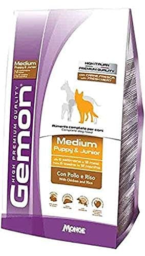 Monge Gemon Medium Puppy & Junior con Pollo e Riso 15 kg crocchette cane cucciolo