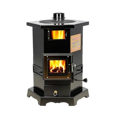 LLZJDDPLY Stufa a Pellet Esagonale, Stufa a Legna Ventilata, Legna/Carbone/Pellet, Adatta per Abitazioni e Ambienti Commerciali