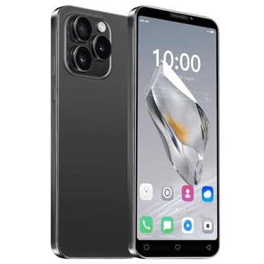i15Pro Dual SIM sbloccata Cellulare economico, display IPS da 5,0 pollici, 16 GB ROM/espandibile fino a 128 GB, Android 9.0, Dual Camera, Face ID, GPS,GSM/3G telefono cellulare (i15Pro-Black)