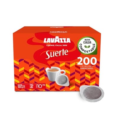 Lavazza Suerte - Caffè Macinato Espresso In Cialde in Carta, 4 Confezioni da 50 Cialde