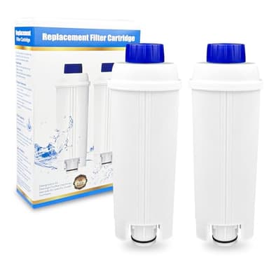 WinGluge 2 Pezzi Macchina Caffè Filtro Acqua, Compatibile con Delonghi DLSC002, ECAM, ETAM, EC680, EC800 Serie, Filtri Addolcitore di Ricambio per Ottimizza la qualità del caffè e previeni il calcare