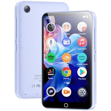 Lettore MP3 da 80 GB con Bluetooth e WiFi, Mp3 e Mp4 Musicale Lettore con Fotocamera, MP3 Player Schermo Tattile da 4.02 pollici, Lettore MP4 Android Portatile con Spotify, Audible, app Play Store