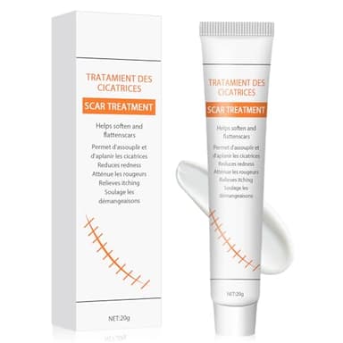 Gel per Cicatrici 20g, Crema per Migliorare l'Aspetto, Adatta a Viso e Corpo, Texture Leggera e Rapido Assorbimento