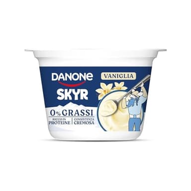 Danone, SKYR Vaniglia - Yogurt Cremoso Islandese Ricco in Proteine, Senza Grassi, Senza Glutine - 150 g