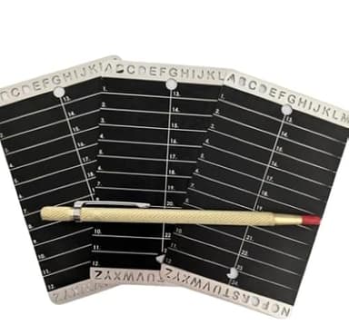 3 portafogli Crypto Cold in acciaio inox – Set completo (3 piastre, 1 penna, 1 vite) – Hardware Wallet Crypto – con stencil, Nero , 11,6x7,2cm, Moderno