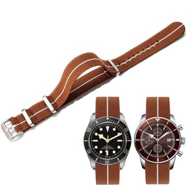 Niziruoup Cinturino per Orologio in Nylon Elastico 18mm 20mm 22mm Stile Nato Militare Strappo Paracadute Cinturini Sportivi di Ricambio in Tessuto Elastic Nylon Watch Strap per Uomo e Donna