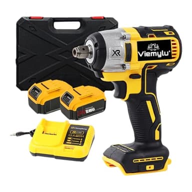 viemylu Avvitatore ad Impulsi,2 batterie 3.0ah 24V Brushless 520 Nm Avvitatori a Massa Batteria, Mandrino(1/2")