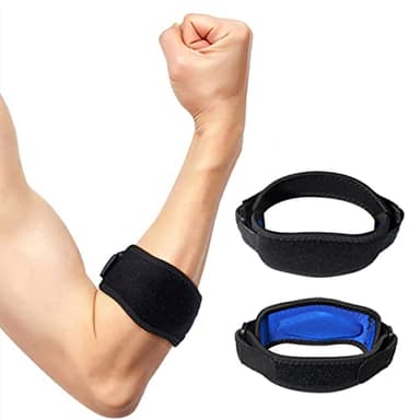 tutore gomito 2 pezzi Tutore epicondilite gomito Per tennista e golfista tutore fascia gomito palestra Con comodo cuscinetto di compressione in EVA Per alleviare il dolore del gomito del tennista.