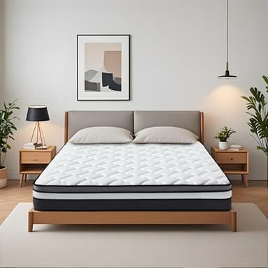 Materasso 140x200, Altezza 30 cm, Memory Foam e Molle Insacchettate, Certificato Oeko-TEX®, Media-Rigida H3, Materasso Matrimoniale Ortopedico, Isolamento del Movimento, Ergonomico, Traspirante