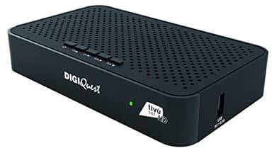 DIGIQUEST Decoder tivùsat Classic Q20 | Ricevitore satellitare HD tivùsat | Mediaplayer, Telecomando 2 in 1 e Smartcard tivùsat inclusa | Colore: Nero