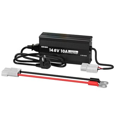 Redodo 14,6V 10A Caricabatterie Lifepo4 per Batterie Litio Ferro Fosfato, Carica Veloce, Alta Efficienza di Carica, Progettato per Caricare Batterie LiFePO4 a Ciclo Profondo
