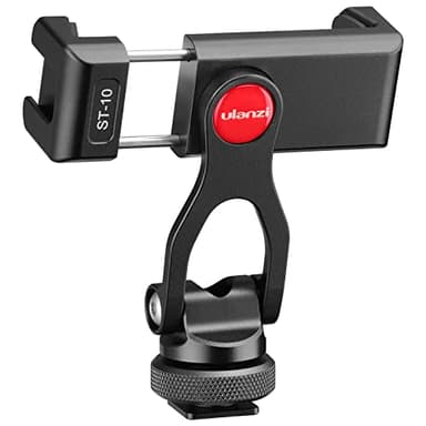 ULANZI Metallo Supporto Smartphone Treppiede, ST-10 Adattatore Smartphone Treppiede, Supporto Treppiede Smartphon per selfie con Rotazione di 360º per iPhone Galaxy Huawei Xiaomi e fotocamere