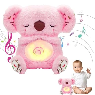 LDDYKZY Ansia Rilievo Koala Calmante Respirazione Otter, Giocattoli di Peluche, Movimento Respiratorio, Animale Farcito Lenitivo Rosa