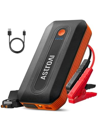 AstroAI B8 Booster Avviamento, Avviatore di Emergenza per Auto/Moto 12V (7,0L Benzina / 5,5L Diesel) Avviatore Batteria Auto Portatile con Torcia LED&USB, Power Bank