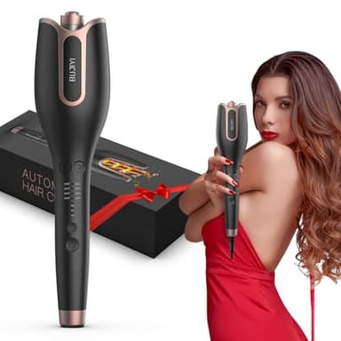 ferro arricciacapelli, arricciacapelli automatico, 4 temperatura regolabile, cavo anti-groviglio rotante a 360°, alimentazione senza interruzioni (nero)
